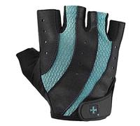 Harbinger Pro 2.0 Gants de Musculation - Paume en Cuir Rembourrée, Design Aéré, Élastique 4 Voies, Bandes de Poignet - Gants de Gym pour Femmes, Turquoise, Petit