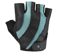 Harbinger Pro 2.0 Gants de Musculation - Paume en Cuir Rembourrée, Design Aéré, Élastique 4 Voies, Bandes de Poignet - Gants de Gym pour Femmes, Turquoise, Moyen