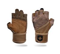 Harbinger Pro Wristwrap Gloves 3.0 - Meilleure adhérence, Soutien du Poignet supérieur, Lycra Extensible Respirant, Paume en Cuir Durable, pour Homme