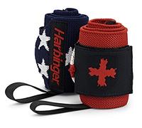 Harbinger Red Line Paire de bandages d'haltérophilie pour homme et femme Motif drapeau 45,7 cm