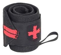 Harbinger Red Line Wrist Wraps 18" (45,72 cm) - Élastique de compétition pour Une stabilité maximale du Poignet, Boucle pour Le Pouce, Ajustable, Tissu Durable, Unisexe, Noir/Rouge