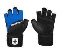 Harbinger Training Grip Wristwrap 2.0 Gants d'haltérophilie, Unisex, Bleu, Large