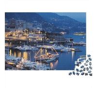 Harbor Night Lights Puzzle 1000 Piècess Matériau Recyclable Coastal Evening Seniors Puzzles Éducatif Game Décompression Idéal for Famille and Amis Birthdays 38x26cm/1000pcs