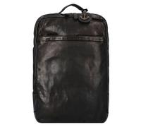 Harbour 2nd Blake Daypack Cuir véritable 38 cm Compartiment ordinateur noir