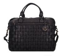 Harbour 2nd Cool Casual Aris Porte-documents en cuir 40 cm Compartiment pour ordinateur portable noir