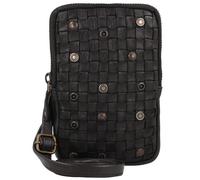 Harbour 2nd Soft Weaving Étui pour portable en cuir 11 cm noir