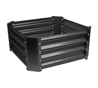 Harbour Housewares 1x Anthracite 60cm x 60cm Carrée Acier Galvanisé Lit de Jardin Surélevé - Grand Extérieur Légume Fleur Grandir Planteur Creux Boîte