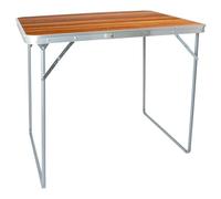 Harbour Housewares 1x Bois 80cm x 60cm Table de Camping Pliante en Métal - Petit Pliable Portable Extérieur Jardin À Manger Pique-Nique Tables à Tréteaux