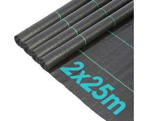 Harbour Housewares 1x Noir 4m x 50m 110gsm Membrane de Contrôle des Mauvaises Herbes - À Toute épreuve Plastique Jardin Tissu Herbe Couverture de Sol Doublure Barrière Feuille Rouler