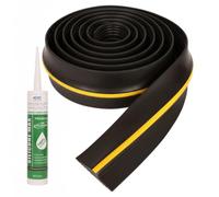 Harbour Housewares 1x Universel Joint pour Porte de Garage - 10ft / 3.05m | Avec Adhésif, Caoutchouc Brouillon Boudin de Porte Isolation Seuil Sol Garde, Météo Pluie Barrière