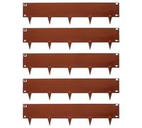 Harbour Housewares 5pc Rouiller Bordure de Pelouse en Acier - 5m x 16cm - Extérieur Jardin Herbe Fleur Lit de Plantes Pierre Chemin Patio Gravier Frontière Bord Rouler