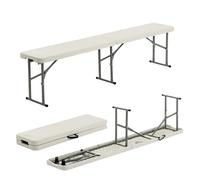 Harbour Housewares Banc de Pique-Nique/de Camping en Plastique pour 4 Personnes x 2