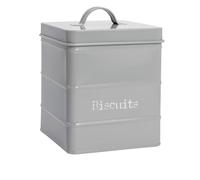Harbour Housewares Biscuit industriel Tin - Vintage Style de cuisine en acier avec couvercle de stockage Caddy - Gris