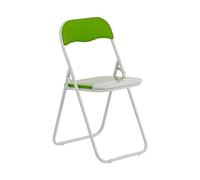 Harbour Housewares Chaise pliante rembourrée colorée - Vert - Lot de 1 - Chaise de bureau pliable avec cadre en métal facile à ranger pour bureau, salle à manger, cuisine