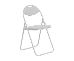 Harbour Housewares Chaise Pliante rembourrée - pour Le Bureau - entièrement Blanche - Lot de 1