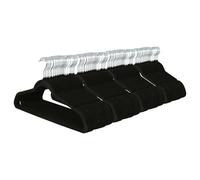 Harbour Housewares Cintres Antidérapants en Velours - 45cm - Noir - 100x Gain de Place Mince Adulte Vêtements Pantalons Costume Chemise Stockage Cintre Crochets
