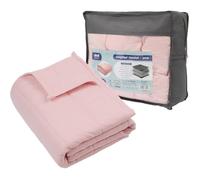 Harbour Housewares Couverture Lestée 125 x 150 cm 4kg Rose Coton 7 couches avec microbilles de verre
