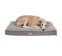 Harbour Housewares Lit Imperméable pour Chien avec Mousse Orthopédique - Moyen - Gris - 1x Doux Peluche Mousse Animal de Compagnie Chat Chiot Maison Voiture Canapé Matelas avec Housse Lavable