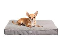 Harbour Housewares Lit Imperméable pour Chien avec Mousse Orthopédique - Petit - Gris - 1x Doux Peluche Mousse Animal de Compagnie Chat Chiot Maison Voiture Canapé Matelas avec Housse Lavable
