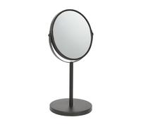 Harbour Housewares Miroir sur Pied - 2X Grossissant - 18.5cm x 34.5cm - 1x Noir Salle de Bain Coiffeuse Se Maquiller Vanité Rasage Miroirs