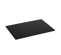 Harbour Housewares Planche à découper en verre - 40 x 30 cm - Noir - Tapis de table de taille moyenne, tapis de découpe, économiseur de plan de travail pour la cuisine