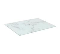 Harbour Housewares Planche à Découper Rectangulaire en Verre - 30cm x 20cm - Marbre - 1x Tempéré Résistant à la Chaleur Maison Cuisine Plan de Travail Épargnant Plaque Cuisinière Poêle Protecteur