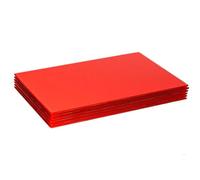 Harbour Housewares Port Articles ménagers Non-Slip en Verre napperons/Chargeur - Tapis Rouge - 500 x 400 mm - Lot de 6