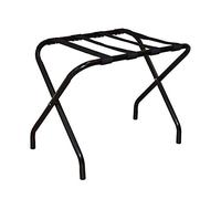 Harbour Housewares Porte-bagages pliable en métal - Noir - Lot de 1 - Valise pliable portable à un seul niveau pour la maison, la chambre à coucher, support de valise pliable, support de rangement