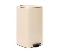 Harbour Housewares Poubelle à Pédale Carrée Inox 30 L Beige