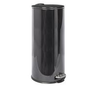 Harbour Housewares Poubelle à Pédale Ronde INOX 30 L Noire