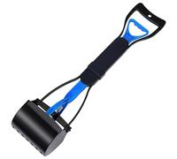 Harbour Housewares Ramasse-Crottes à Long Manche - 60cm - Bleu - 1x Portable Pliable Plastique Plein Air Jardin Chien Chat Caca Litière Scoop Cueilleur Grappin Poubelle Râteau Pelle