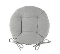 Harbour Housewares Ronde Chaise de Jardin Coussin - Polyester doublé Coton Premium Rempli Pad Repas en Plein air - Gris