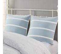 Harbour Maison Unisexe Cristal Beach matelassé Oreiller - Euro Bleu Taie d'oreiller