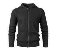 Harbrosrce Hommes Cardigan avec Sweat à Capuche Tricoté Gilets Zippé Chandail Pulls Vestes Sweaters
