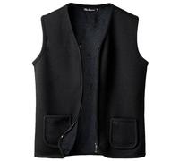 Harbrosrce Hommes Pulls et Gilets Zippé Cardigan Veste sans Manche Chandail Doublure Polaire Gilet Chauffante Tricoté Maille Débardeurs Épais