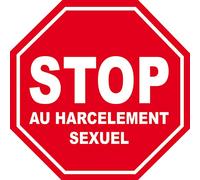 harcèlement sexuel STOP - 15x15cm - Autocollant/Sticker
