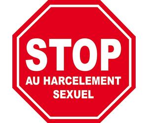 harcèlement sexuel STOP - 15x15cm - Autocollant/Sticker