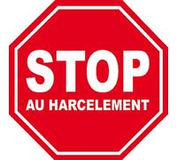 harcèlement STOP - 15x15cm - Autocollant/Sticker