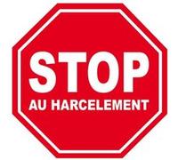 harcèlement STOP - 20x20cm - Sticker/autocollant G