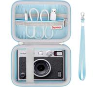 Hard Carrying Case for Fujifilm Instax Mini Evo Instant Camera,Instax Mini Printer Travel Storage Case with Mesh Pocket Can Store USB Cables,Film,Blue