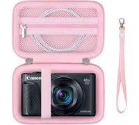 Hard Case for Canon PowerShot SX740/SX730/SX720/SX620/G7X Digital Camera Protective Storage Bag with Mesh Pocket with Zip for Battery,USB Cable,Pink