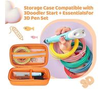 Hard Étui de Protection Compatible avec 3Doodler Start + Essentials Set de Stylo 3D / SCRIB3D Stylo d'impression 3D -Orange