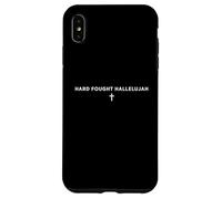 Hard Fought Hallelujah Foi chrétienne Croix louange hymne Coque pour iPhone XS Max