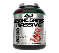 Addict sport nutrition - Weight gainer massive - Prise de masse musculaire avec protéine concentrée - Ultra calorique 1200 kcal par dose - 51g de protéine et 21g de BCAA - 2,5 kg - Goût fraise