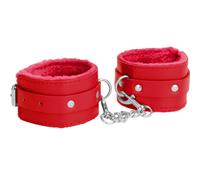 Ouch! Plush Menottes En Cuir Rouge