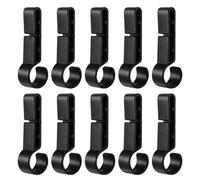 Hard Hat Clips for Headlamp - Hard Hats Gear Attachment | 10-Pieces Non-Slip Light Helmet Hooks, for Hat Use in Construction Fishing Oilfield Industrial Work