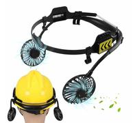 Hard Hat Cooling Fan, Helmet Clip-On Cooler, 3 Speed Airflow Control, Built in Night Light, Compact Black Unit, Excellent for Construction, Farming, Cycling, Outdoor Work, Camping Use