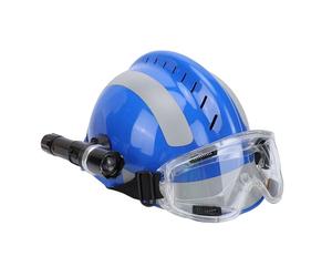 Hard Hat, Rescue and Firefighting Safety Helmet with Headlamp and Reflective Strip, for Construction, Mining, Ship and Oil Industry Workers