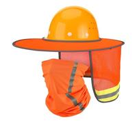 Hard Hat Sun Shade - Reflective Neck Cover | Visibility Mesh Visor | Ensemble de protection 2 pièces, construction en maille respirante, bandes de sécurité réfléchissantes