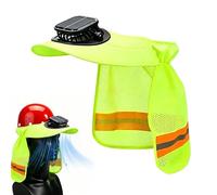 Hard Hat with Fan Helmet - Solar Fan Cap with Neck Shield